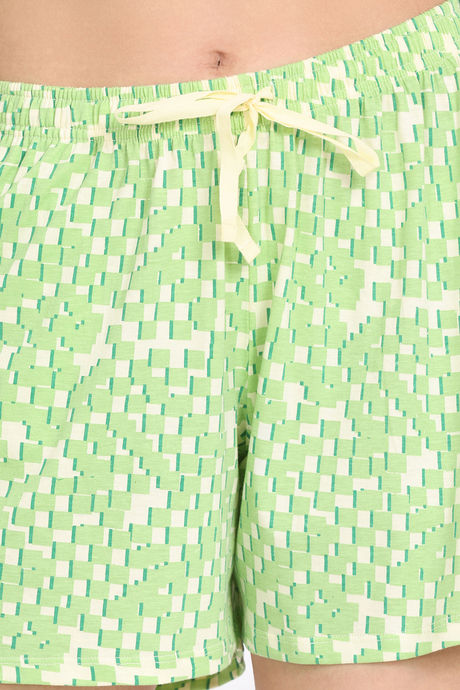 Rosaline Slangsync Knit Poly Shorts Set -Transparent Yellow — image 6